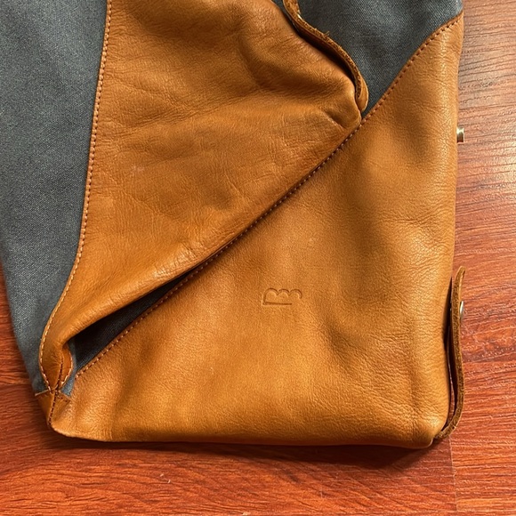 Elegant Leather And Cavas Tote Longchamp - Picture 5 of 11